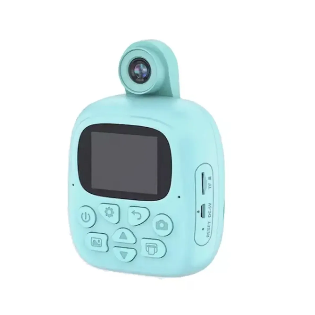 ESHOPANGIE - Cámara De Fotos Video Para Niños Imprime Fotos Instantáneas Celeste