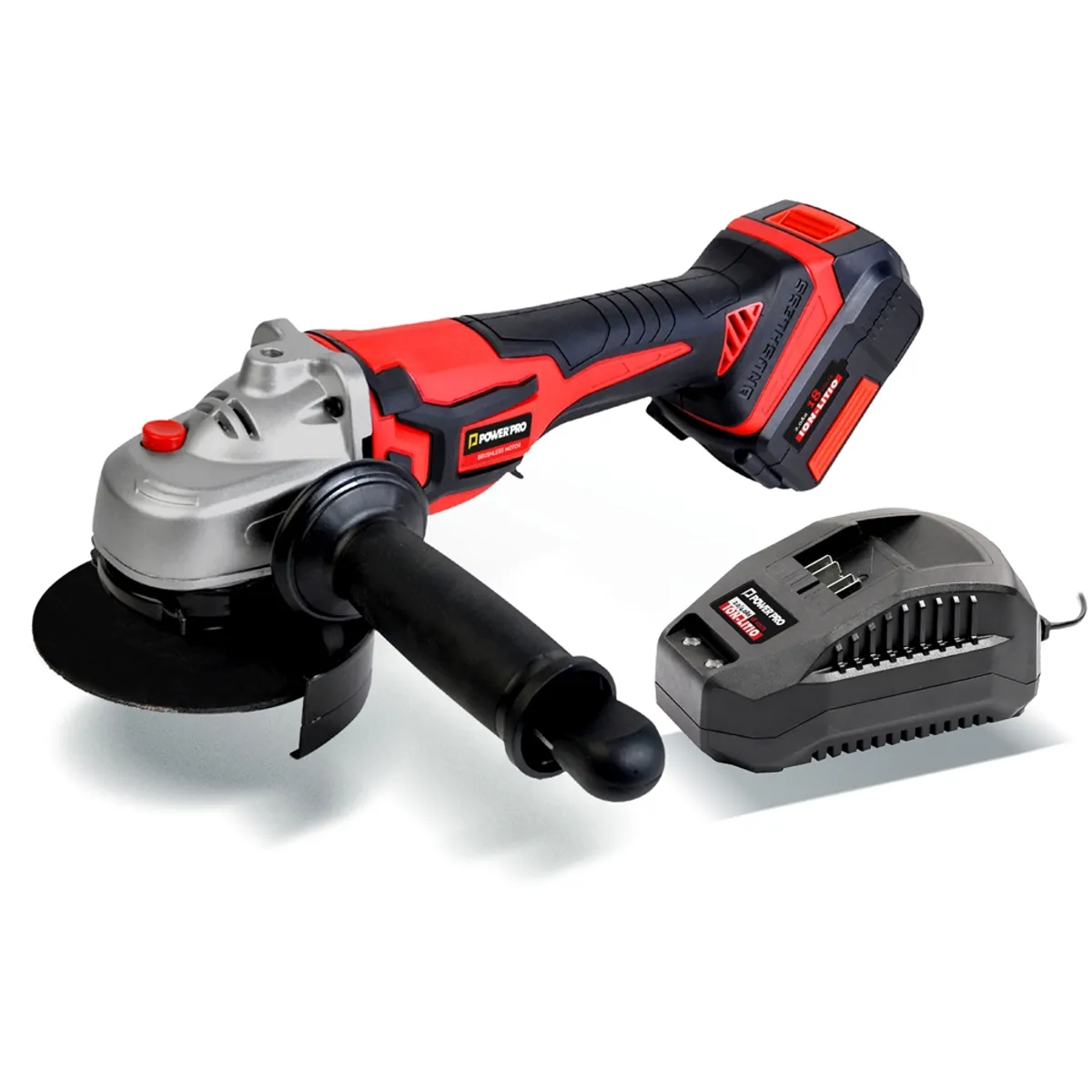 POWER PRO - Kit esmeril angular 4½" Batería 2A  Cargador 18V