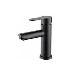 GENERICO - Llave Monomando Lavamanos Lavatorio Negro Mate Acero Inoxidable