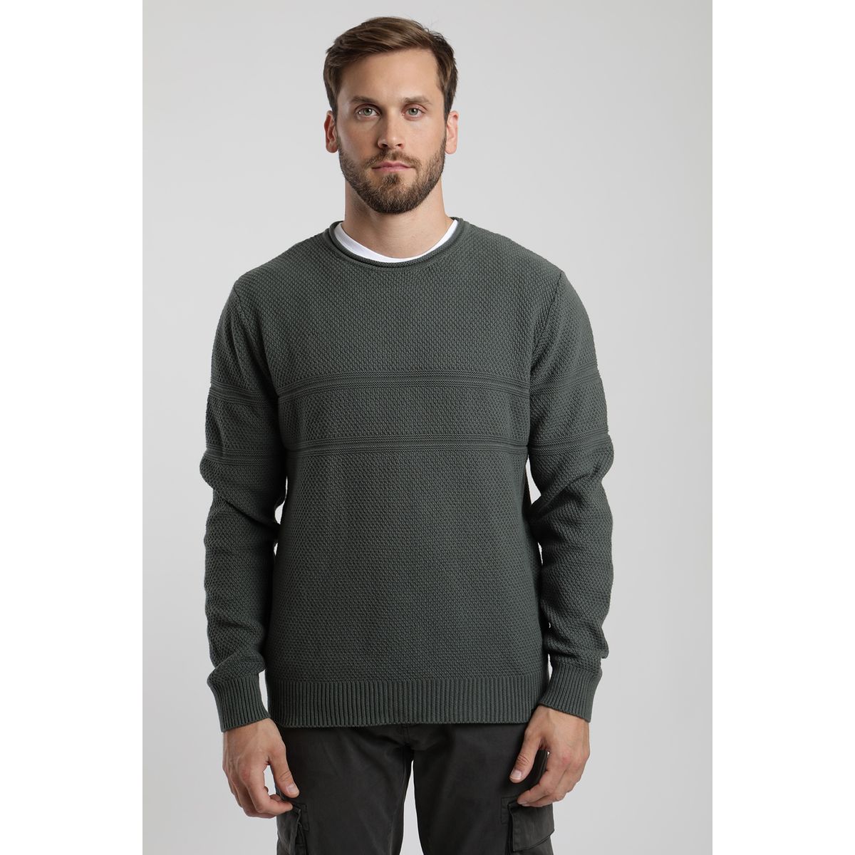 FROENS - Chaleco hombre Grey olivo - Algodón orgánico Froens