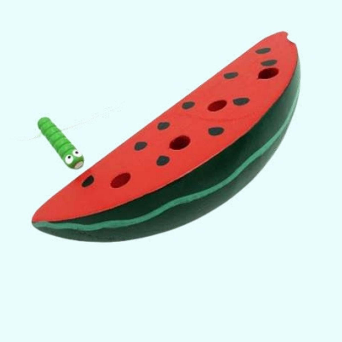 GENERICO - Enhebrador Sandia Juguete Madera Didáctico Motricidad Fina