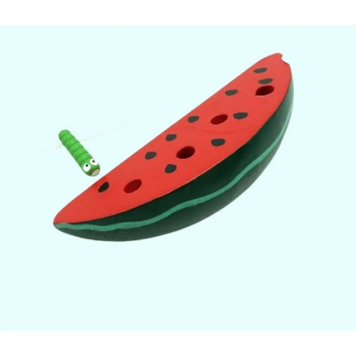 GENERICO - Enhebrador Sandia Juguete Madera Didáctico Motricidad Fina
