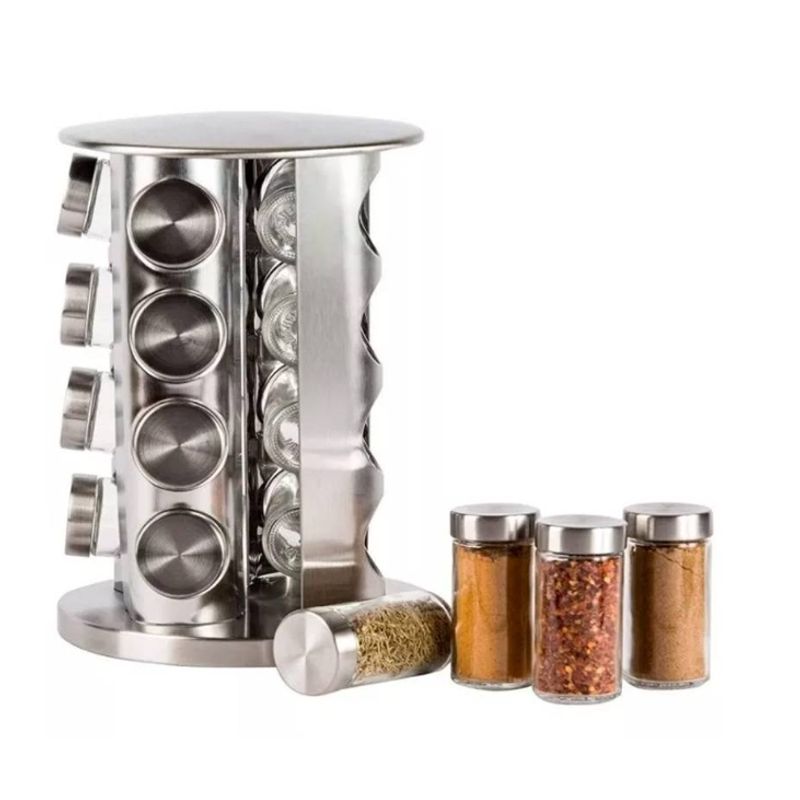 GENERICO - Set Condimentero Especiero Giratorio de Cocina 16 Pcs