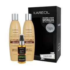 KAREOL - Pack Keratina Shampoo Acondicionador 300ml Multi Oil System 60ml..-