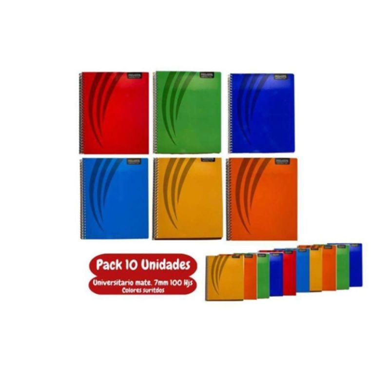 GENERICO - Cuaderno Unversitario Matematica 7MM 100 Hojas 10 Unid