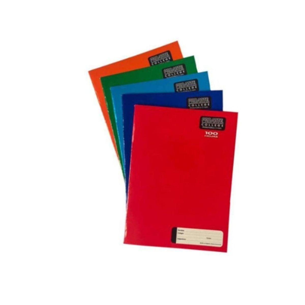 GENERICO - Cuaderno Liso College Mstematicas 7MM 100 Hojas 10 Unid