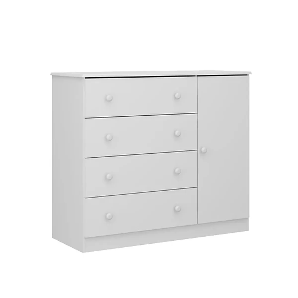 KIDSCOOL - Comoda 4 Cajones Y Puerta Blanca