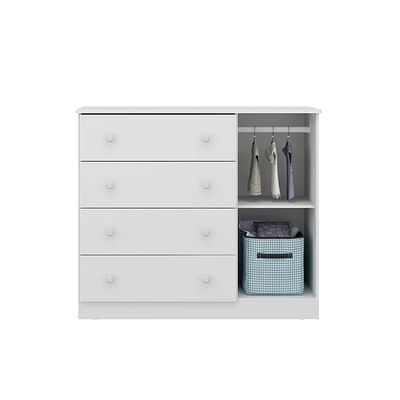 Imagen 2 del producto Comoda 4 Cajones Y Puerta Blanca