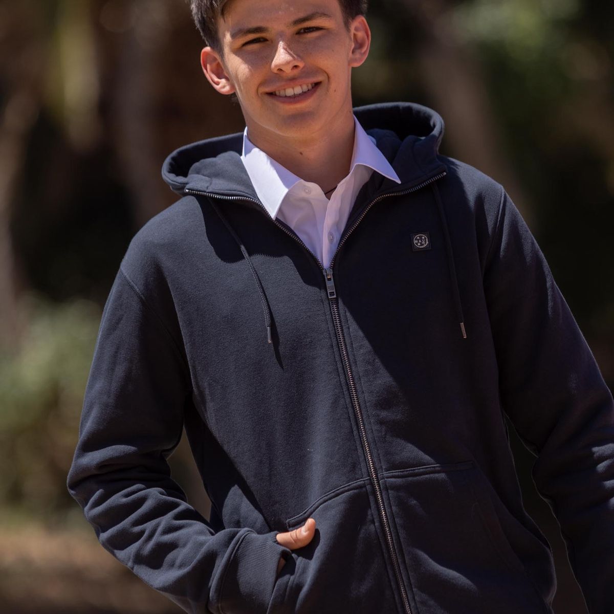 MAUI AND SONS - Poleron Escolar Delfi Hombre Azul Maui and Sons