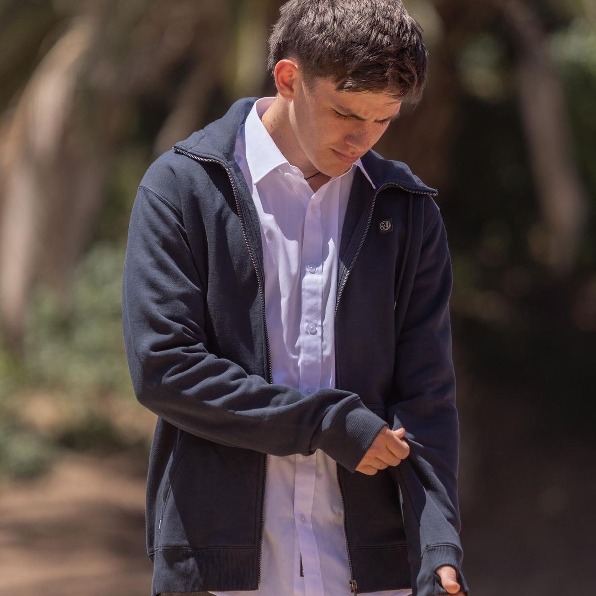 MAUI AND SONS - Poleron Escolar Delfi Hombre Azul Maui and Sons