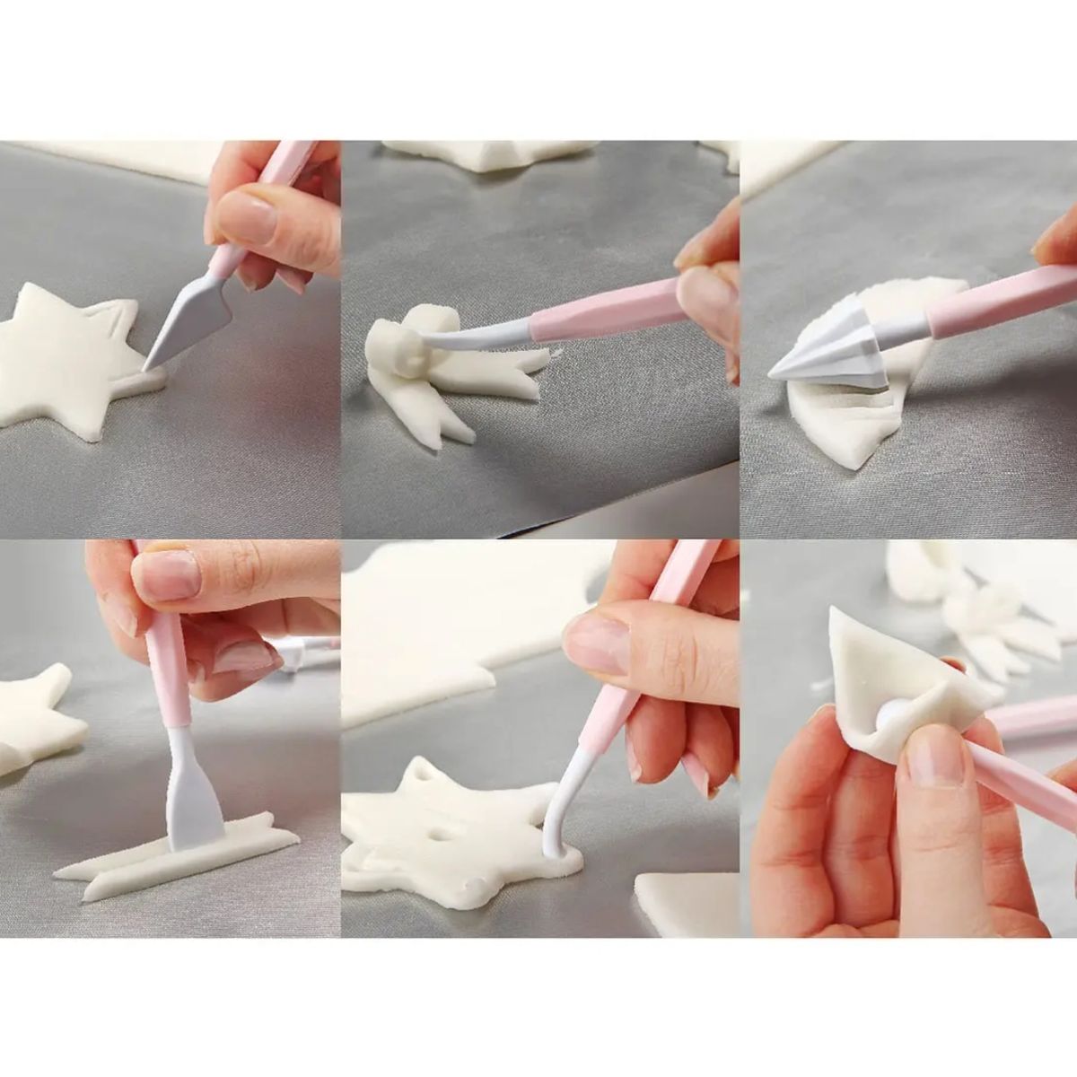 OEM - Estecas Para Repostería 5 Piezas Doble Punta Modelar Fondant