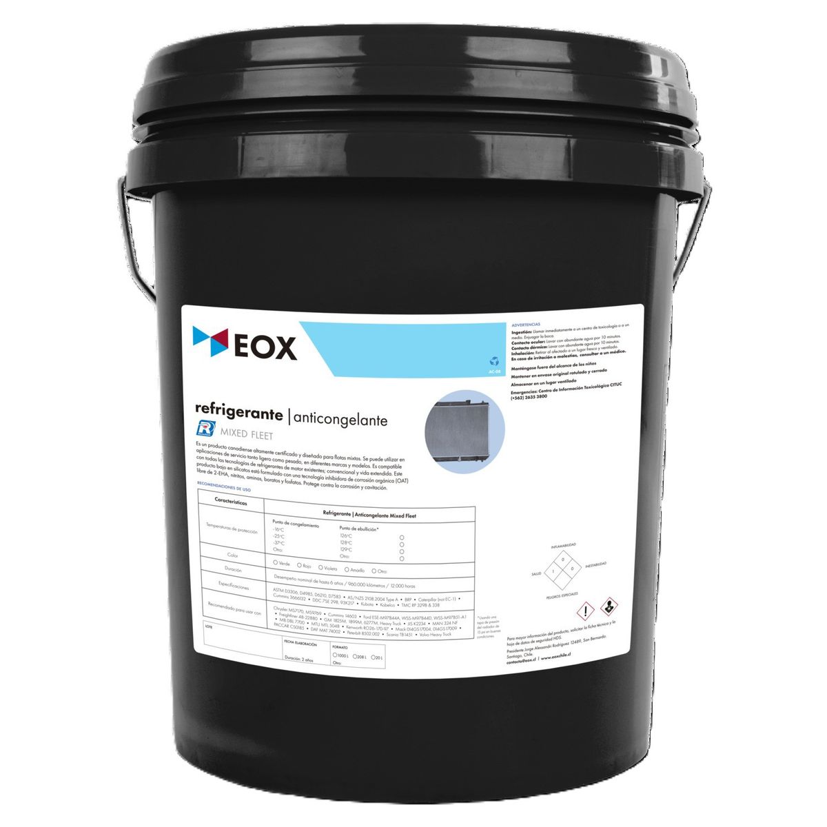 GENERICO - Refrigerante Coolant Elc 30% Flota Mixta Verde Eox 20 L