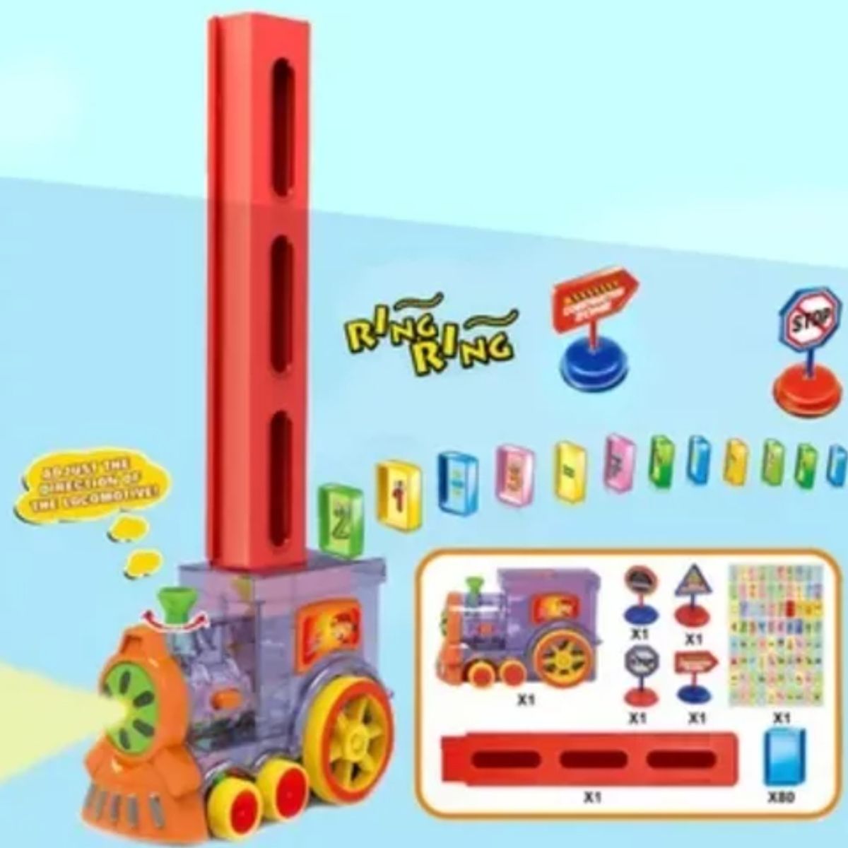 GENERICO - Tren Domino Automático Ficha Juguete Niño Coche