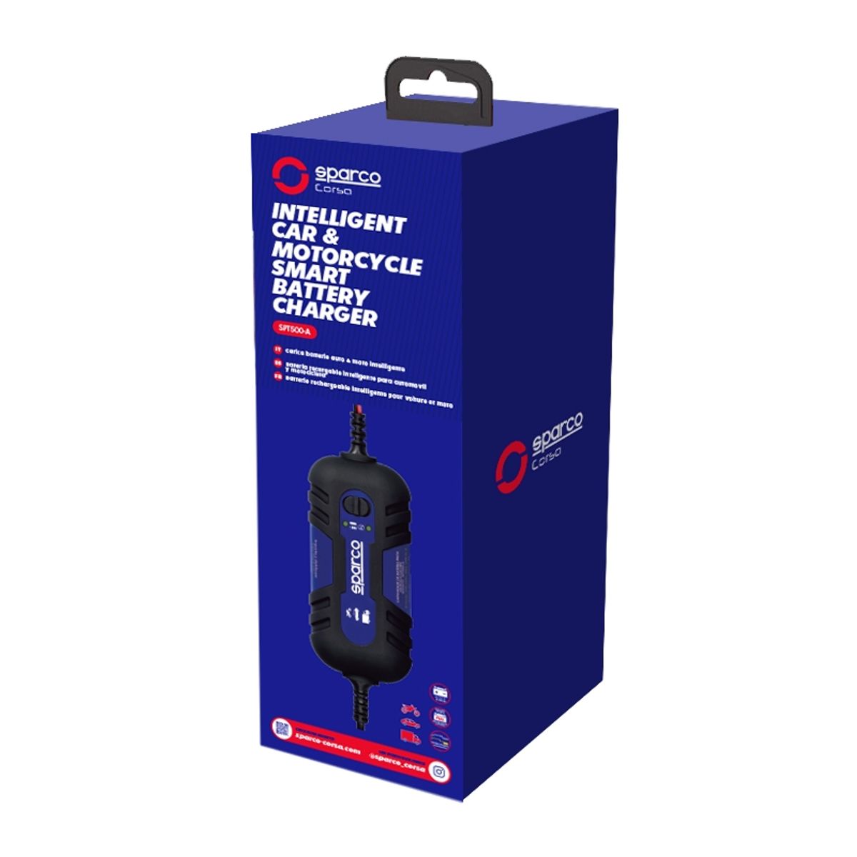 SPARCO - Cargador De Batería Inteligente Para Auto Sparco