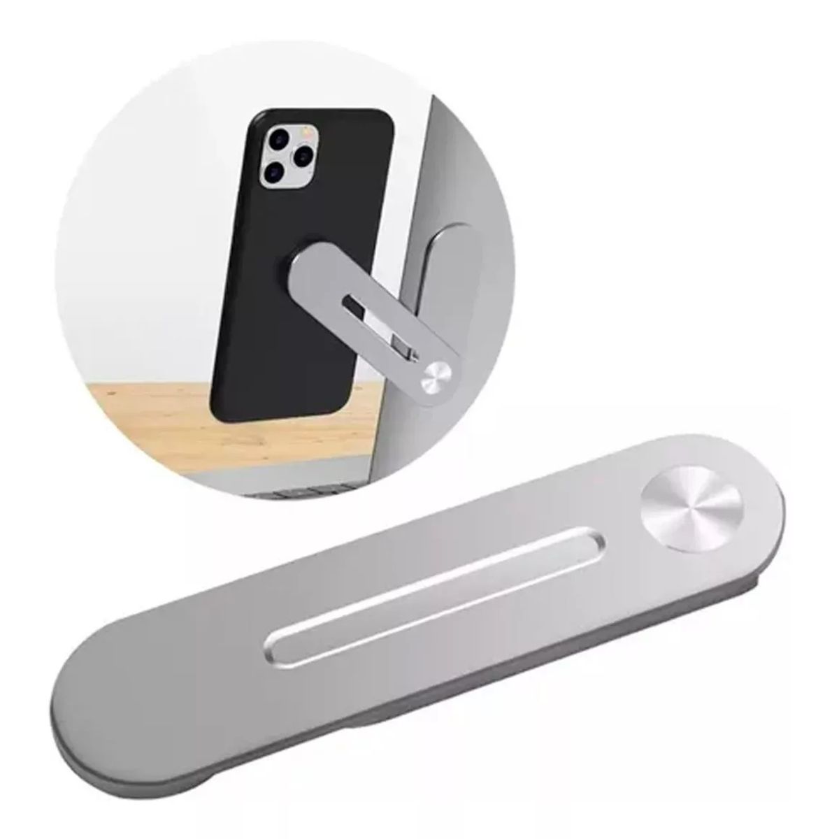 GENERICO - Soporte Celular Para Notebook Magnético Plegable Aluminio