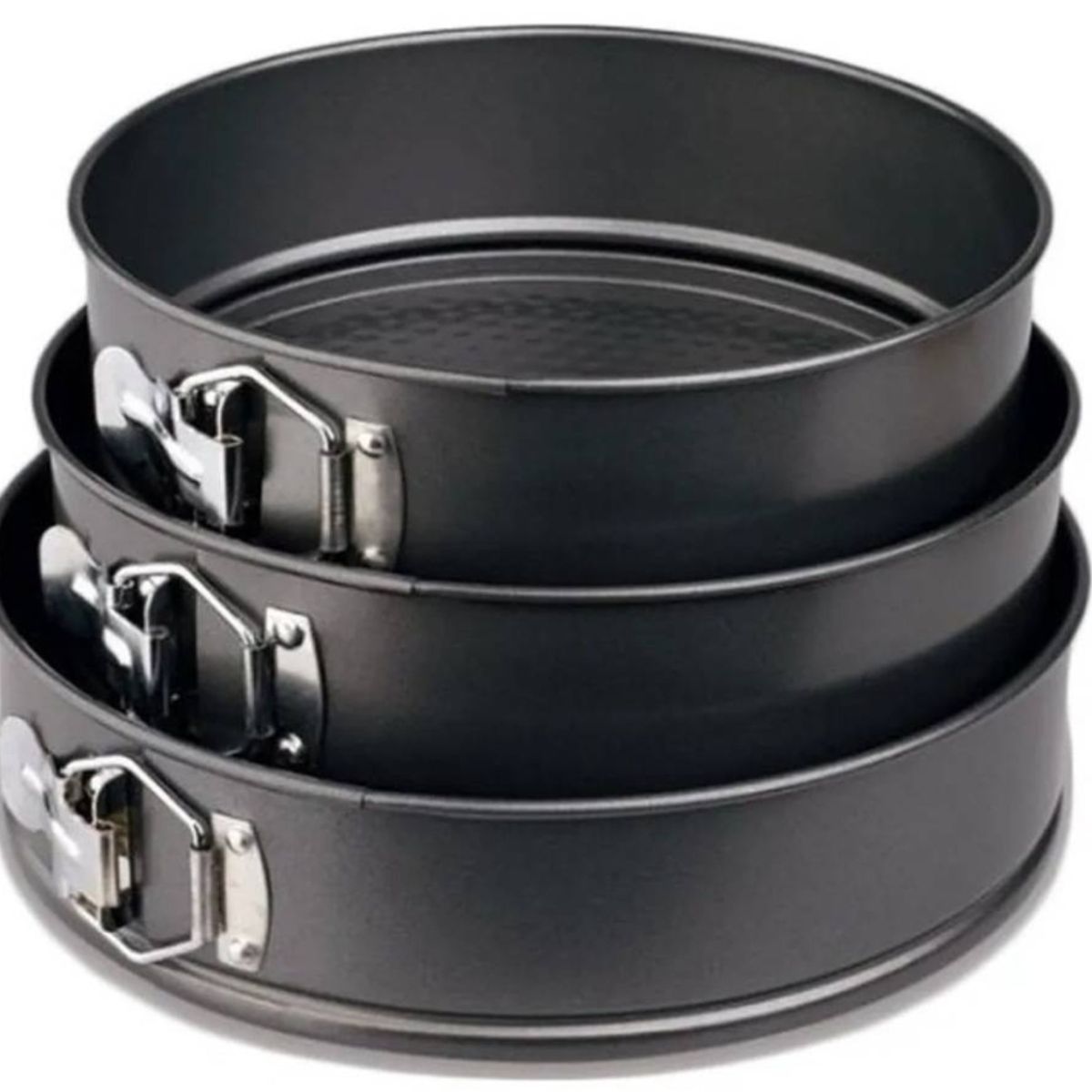 GENERICO - 3 Moldes Redondos Repostería Queques Tortas Antiadherente