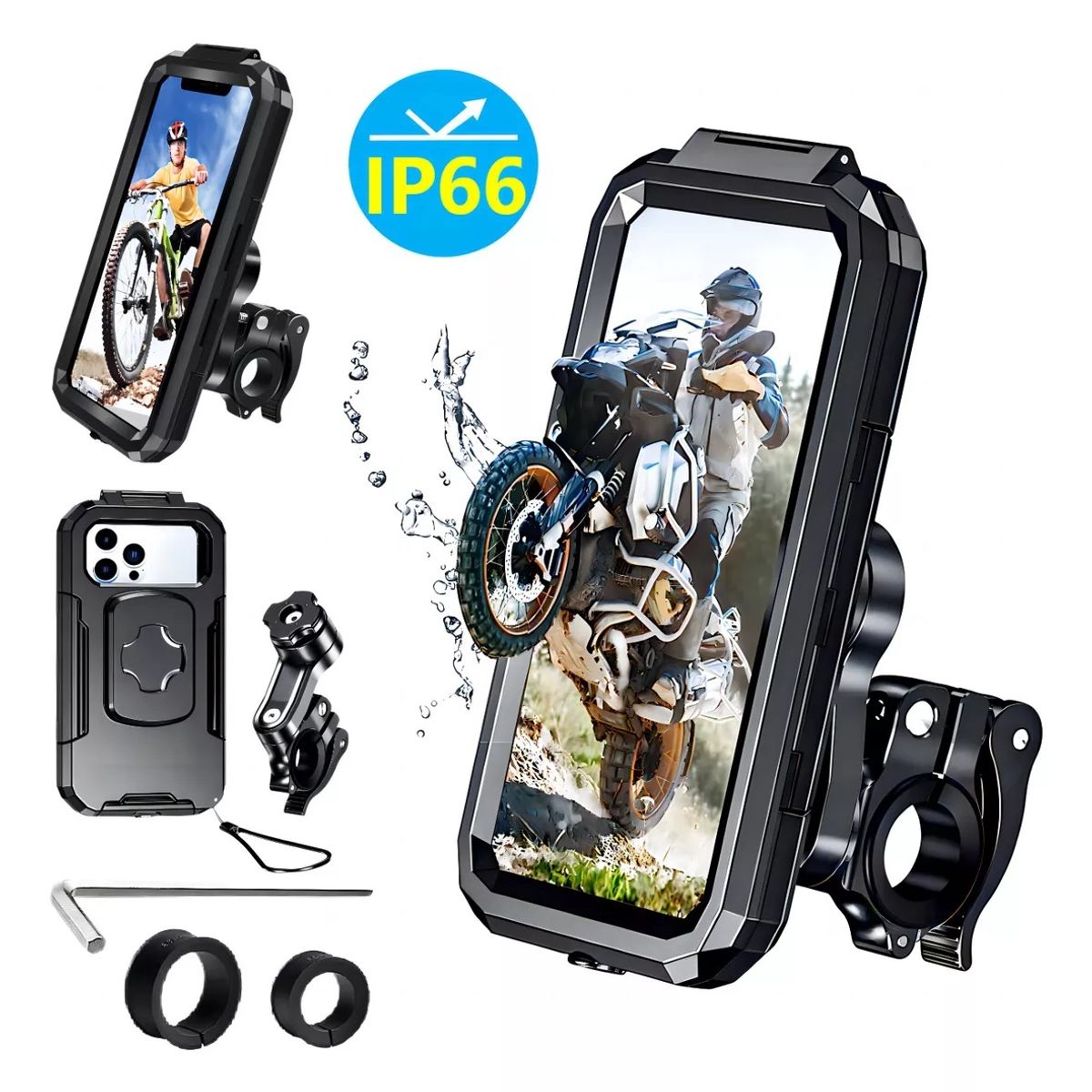 GENERICO - Soporte Porta Celular Para Moto Y Bicicleta Impermeable 360º