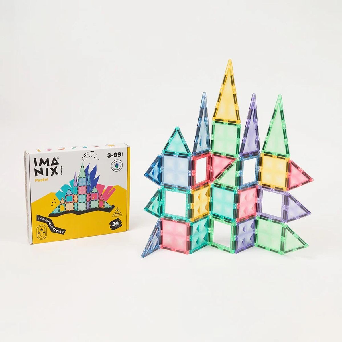 IMANIX - Imanix Pastel Juego de Construcción 36 Piezas