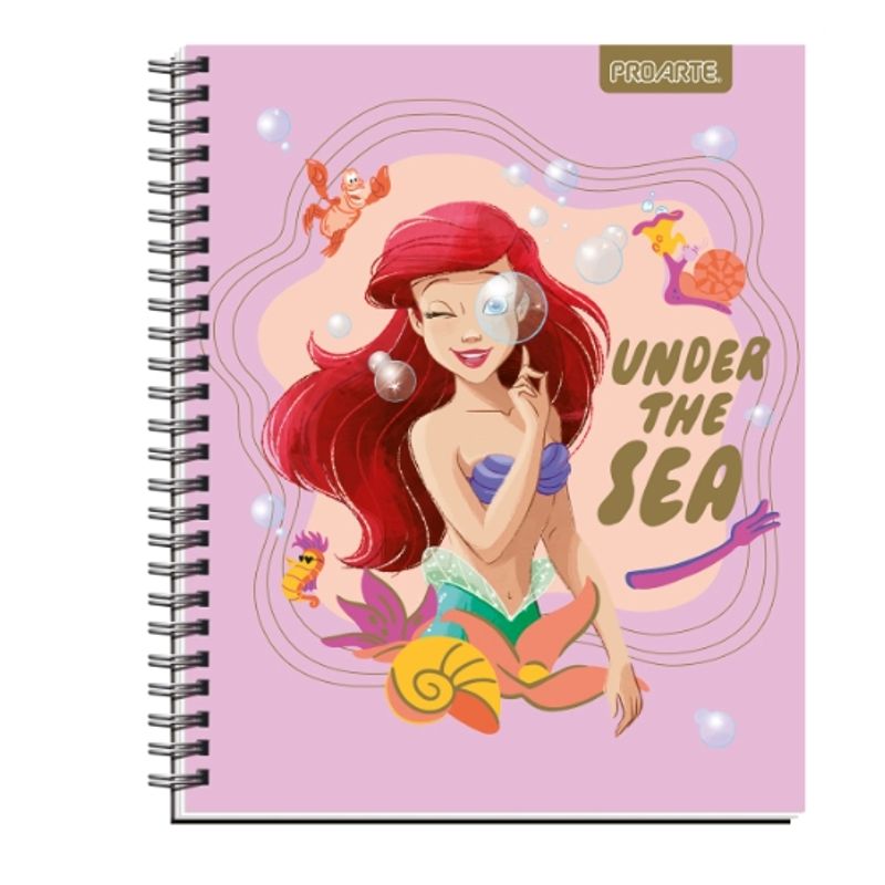 GENERICO - Cuaderno Universitario Princesas 7MM 100 Hojas 10 Unid