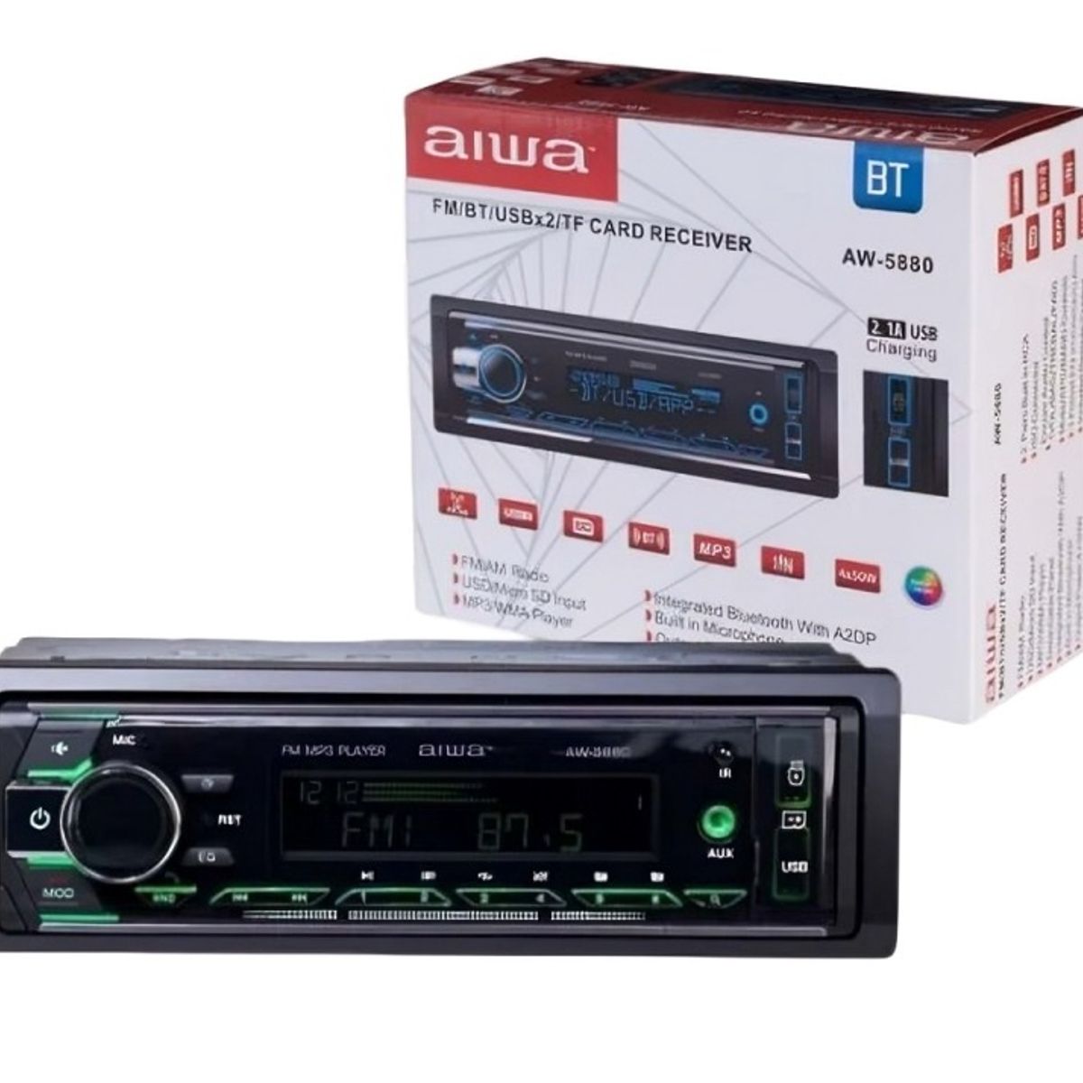 AIWA - RADIO REPRODUCTOR DE AUTO CON CONTROL REMOTO BOWMAN.