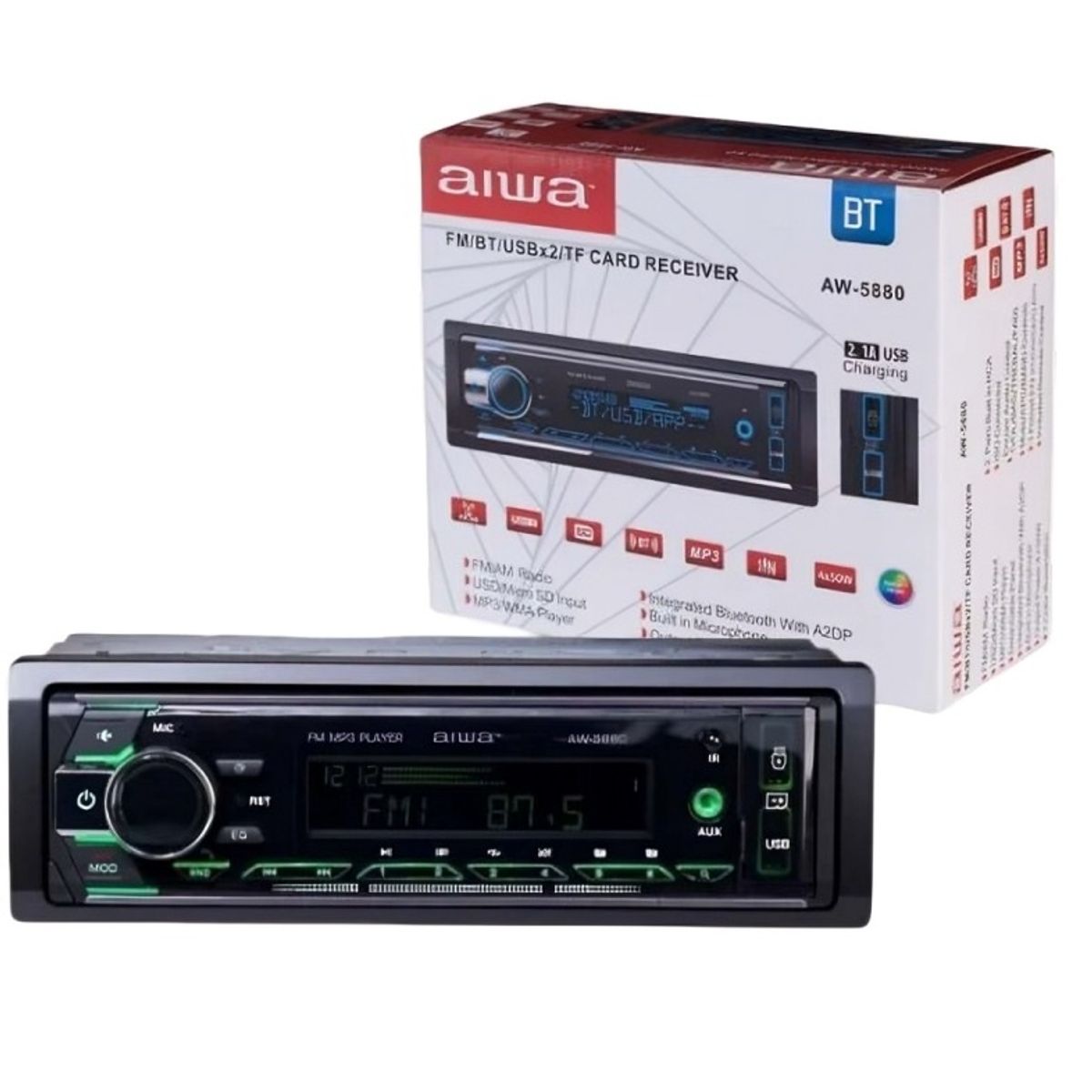 AIWA - RADIO REPRODUCTOR DE AUTO CON CONTROL REMOTO BOWMAN.