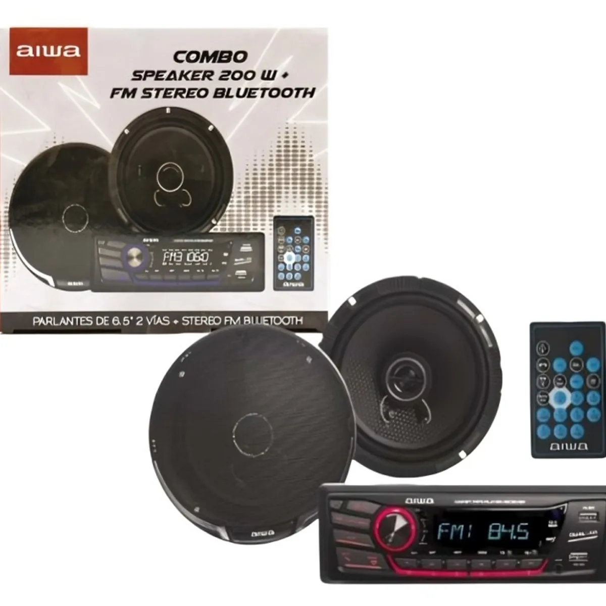 AIWA - COMBO RADIO + PARLANTES  BLUETOOTH CON USB
