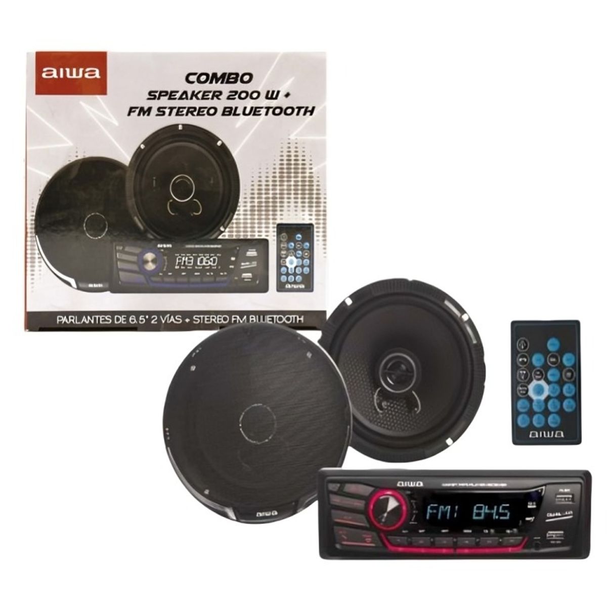 AIWA - COMBO RADIO + PARLANTES  BLUETOOTH CON USB