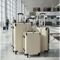 Set 3 Maletas Rigidas Ruedas 360 Beige 28