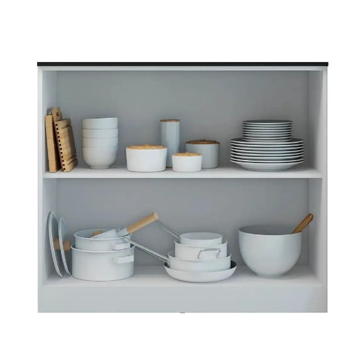 BE DESIGN - DESAYUNADOR DOS PUERTAS BLANCO SMART CUBIERTA NEGRA - L54840001