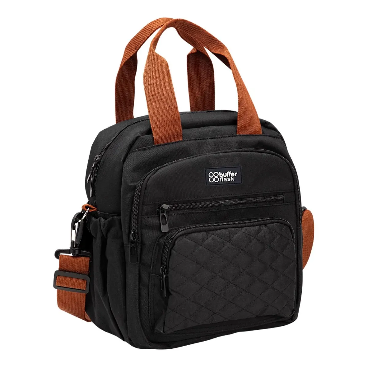 BUFFER FLASK - Lonchera Termica Buffer Bolso Almuerzo y Mochila 2 en 1 - Negro