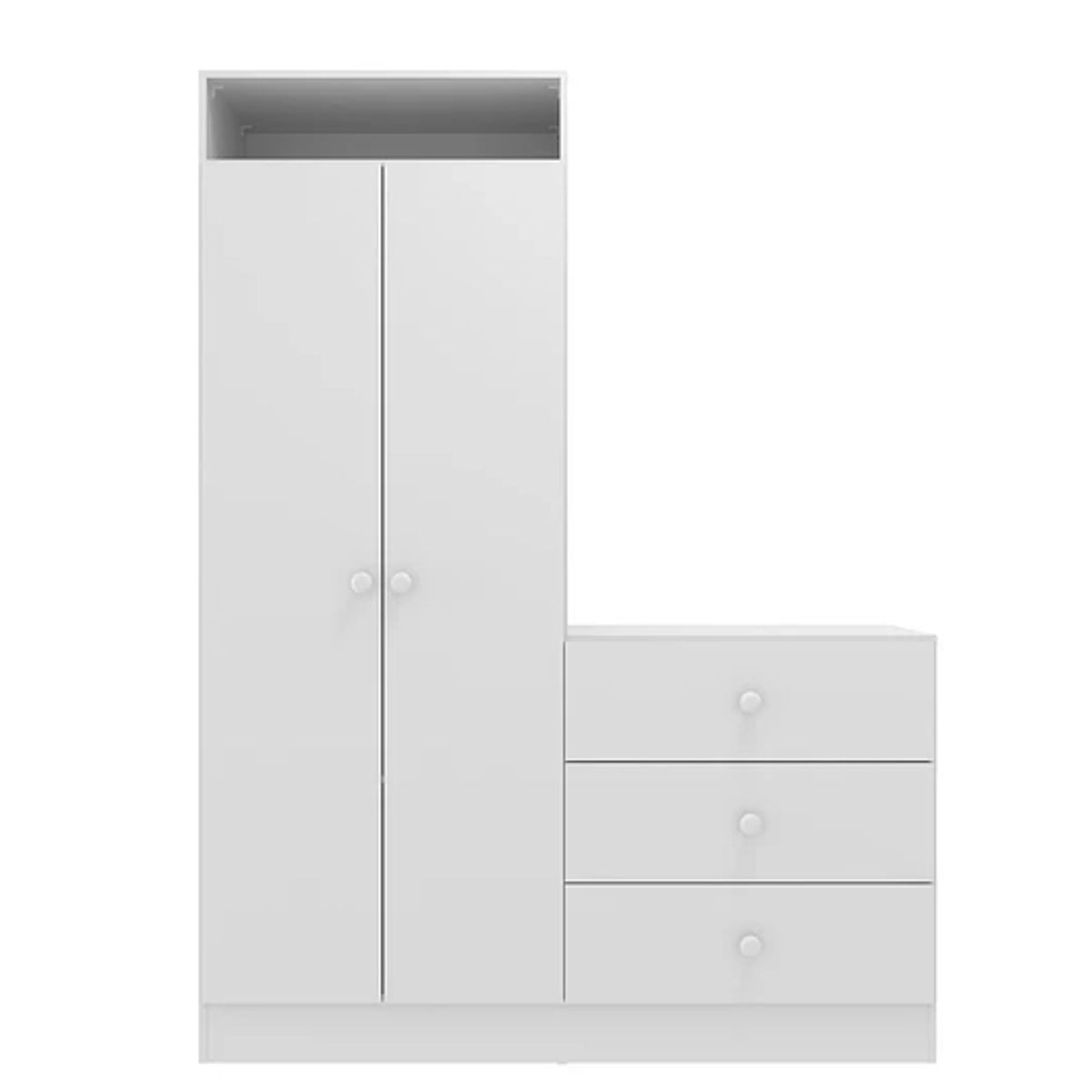 KIDSCOOL - Armario Con Cómoda Pimpolho Blanco