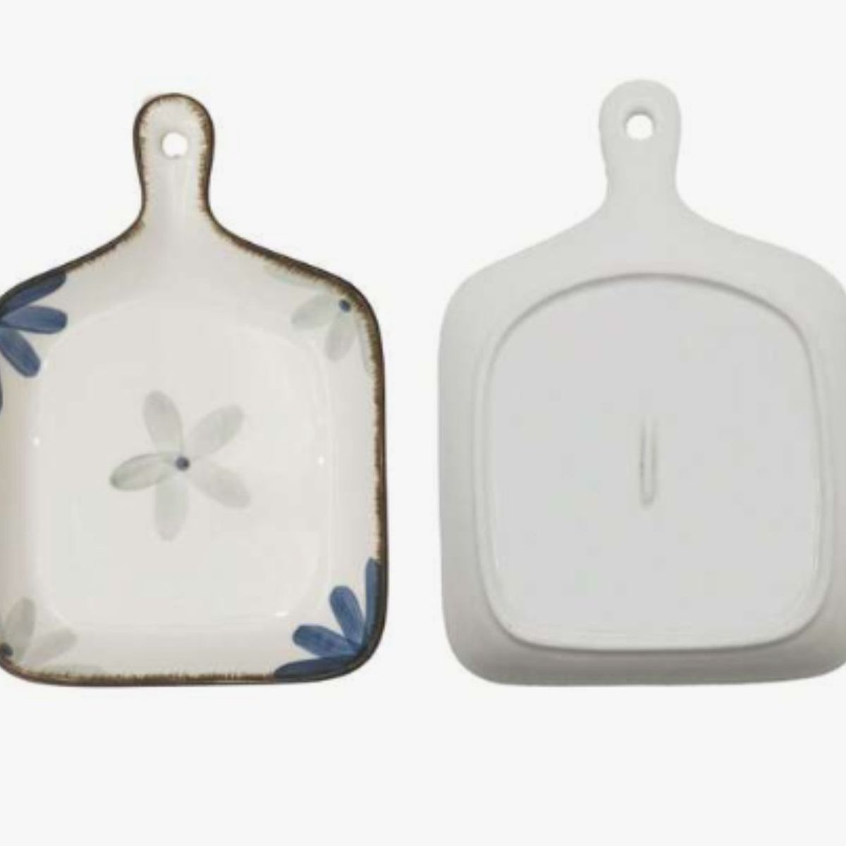 OEM - Set de 02 Platos Cuadrado Para Hornear De Cerámica Con Mango