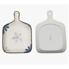 OEM - Set de 02 Platos Cuadrado Para Hornear De Cerámica Con Mango
