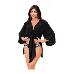 CAROL - SALIDA DE BAÑO COLOR NEGRO C7106