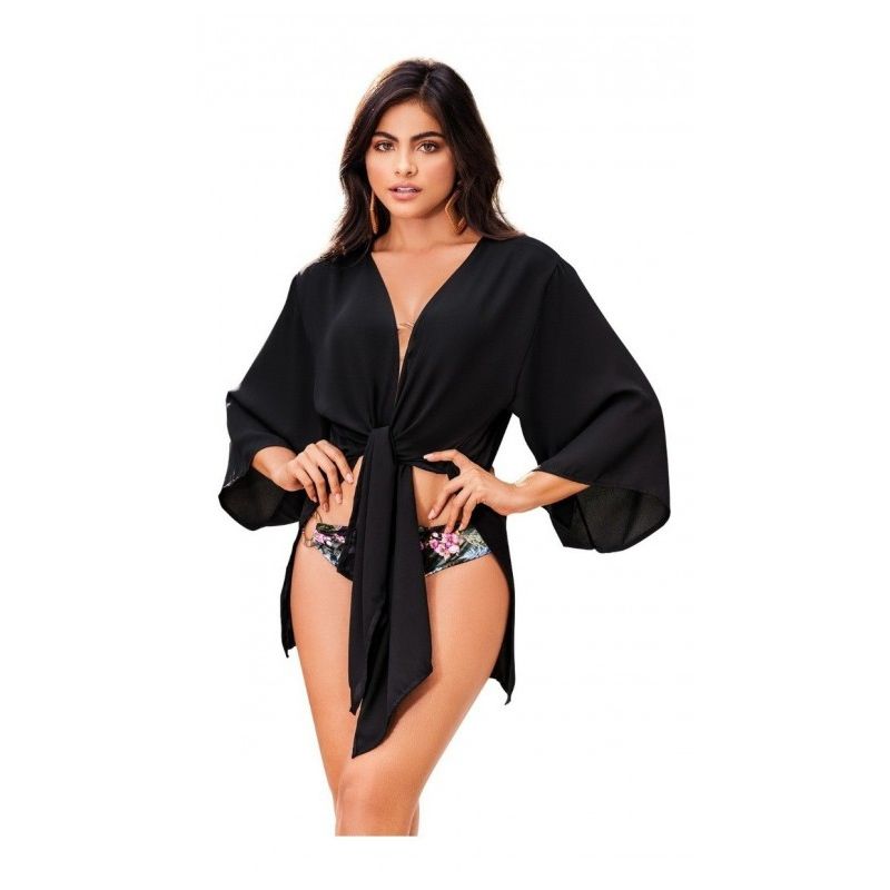 CAROL - SALIDA DE BAÑO COLOR NEGRO C7106