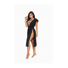 CAROL - SALIDA DE BAÑO NEGRO C7108