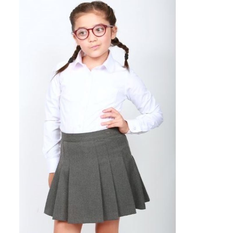 POLEMIC - FALDA ESCOLAR GRIS TALLA 6 a 10 - POLEMIC