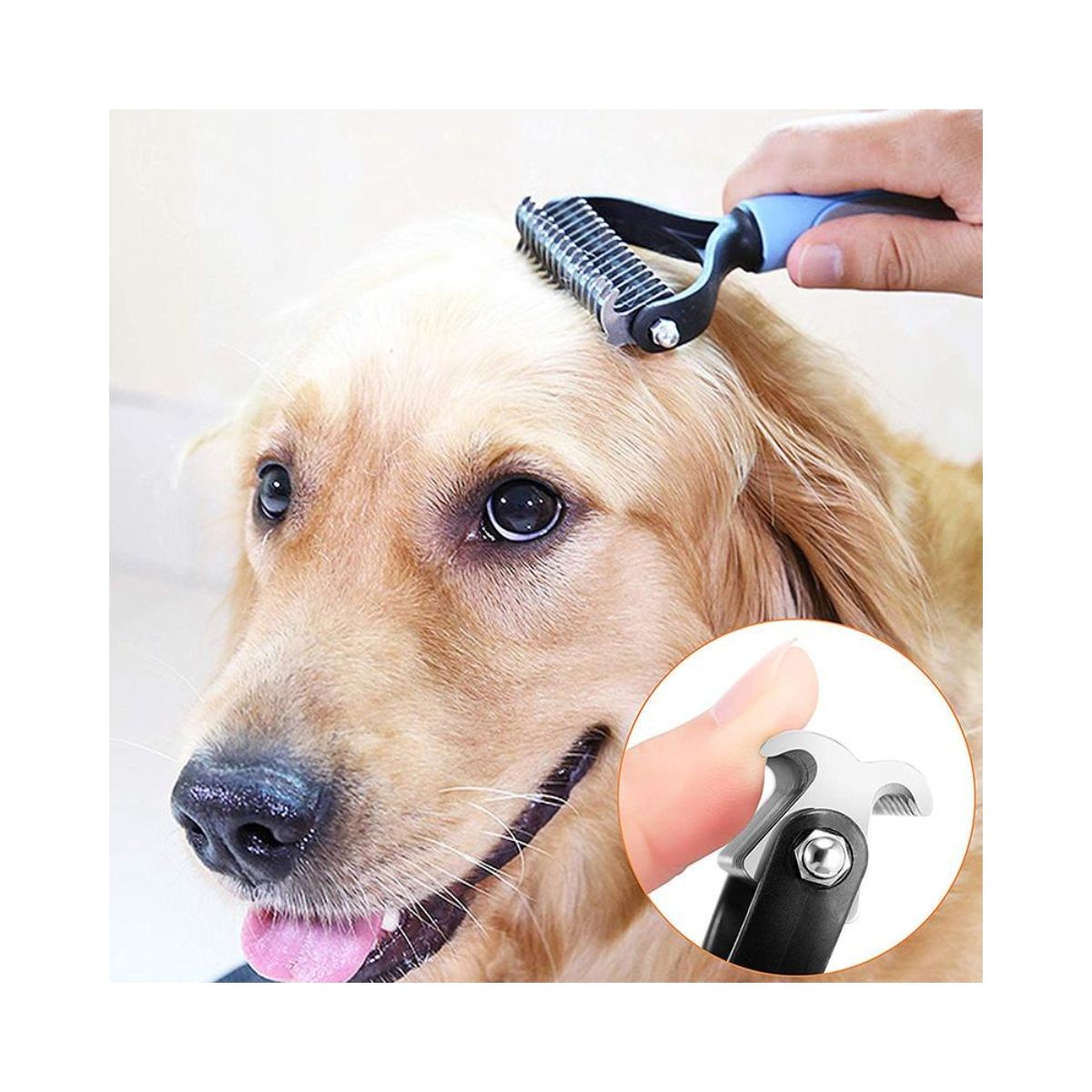 GENERICO - Rastrillo de Aseo 2 en 1 para Mascotas