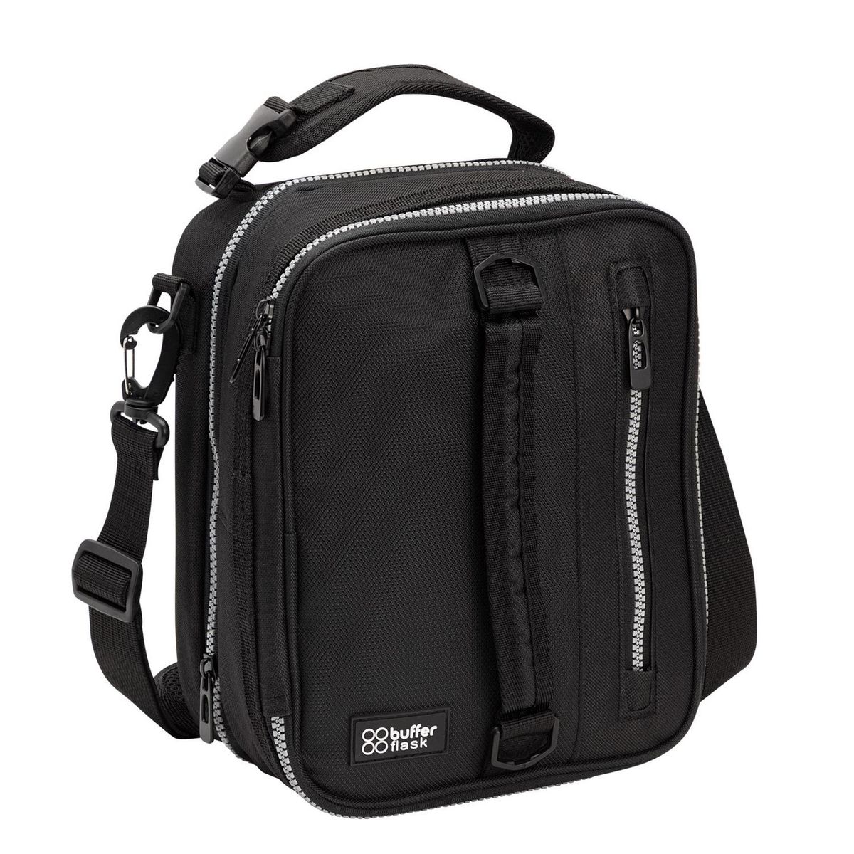 BUFFER FLASK - Lonchera Termica Expandible Buffer Bolso Almuerzo Frio Calor - Negro