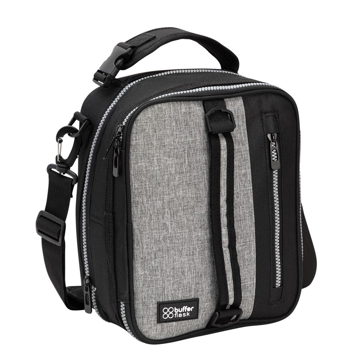 BUFFER FLASK - Lonchera Termica Expandible Buffer Bolso Almuerzo Frio Calor - Gris