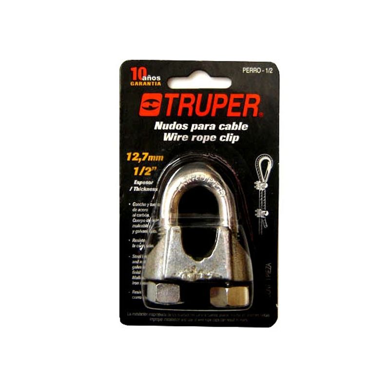 TRUPER - ABRAZADERA P/PIOLA 1/2 C/U