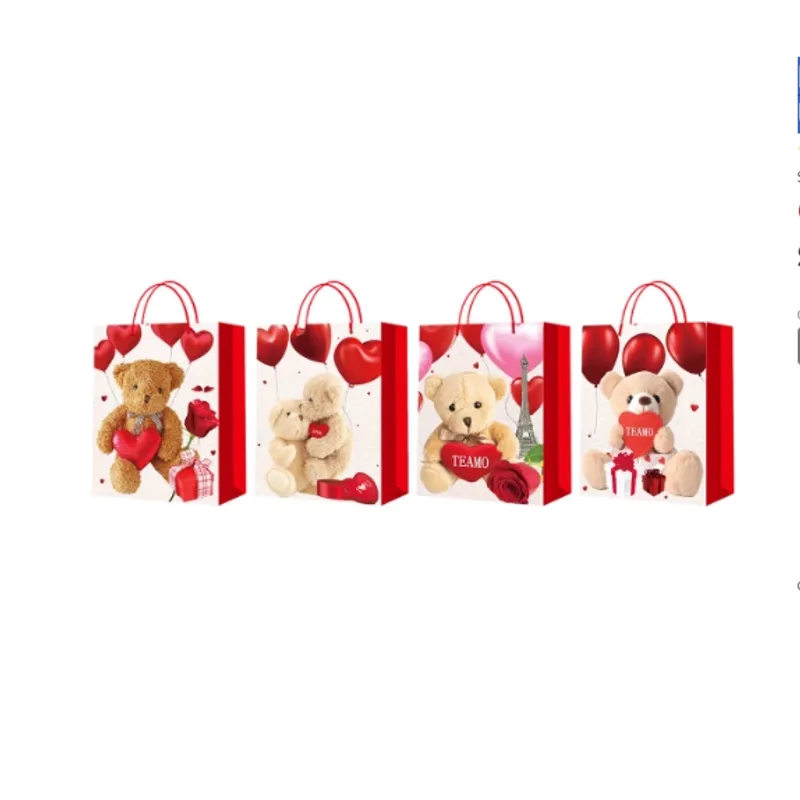 GENERICO - Bolsas De Regalo Oso 31X12X40CM  12 Unid