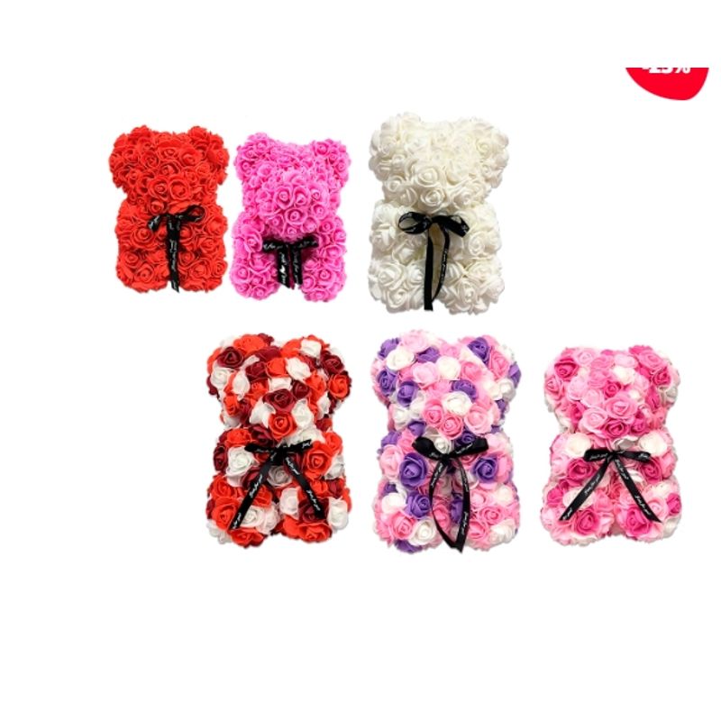 GENERICO - Oso De Flores Artificiales 25CM