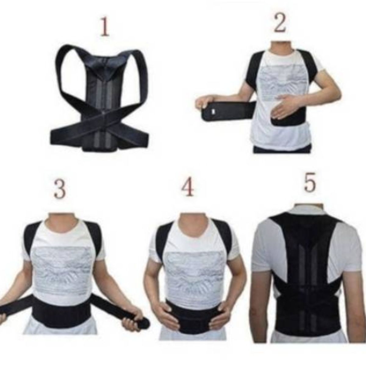 GENERICO - Corrector de Postura Soporte Lumbar - Magnetoterapia - Tallas XXL