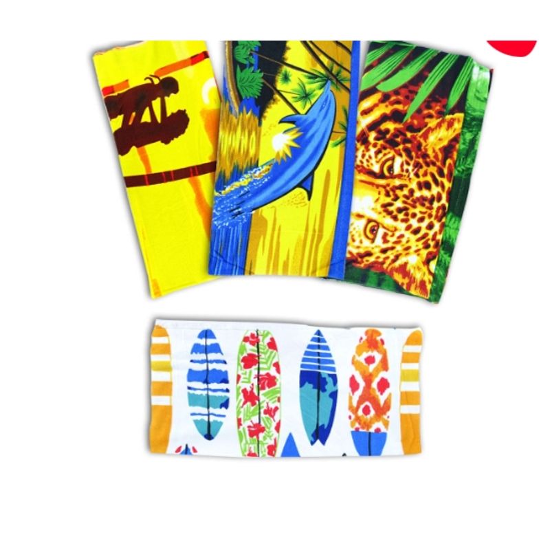 GENERICO - Pack Toalla Playa Hombre 75X140CM 12 Unidades