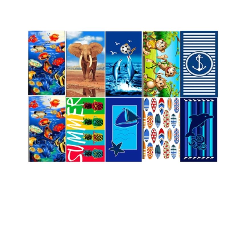 GENERICO - Toallas De Playa De Niño 70X150CM 12 Unidades