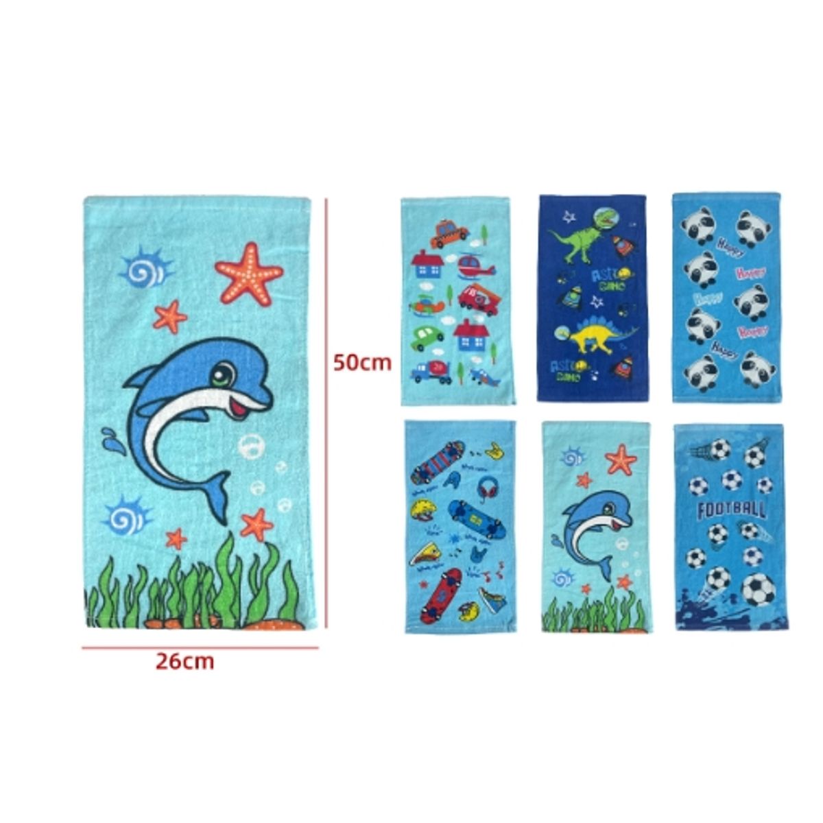 GENERICO - Toalla De Parvulo De Niños 50X27CM 12 Unidades