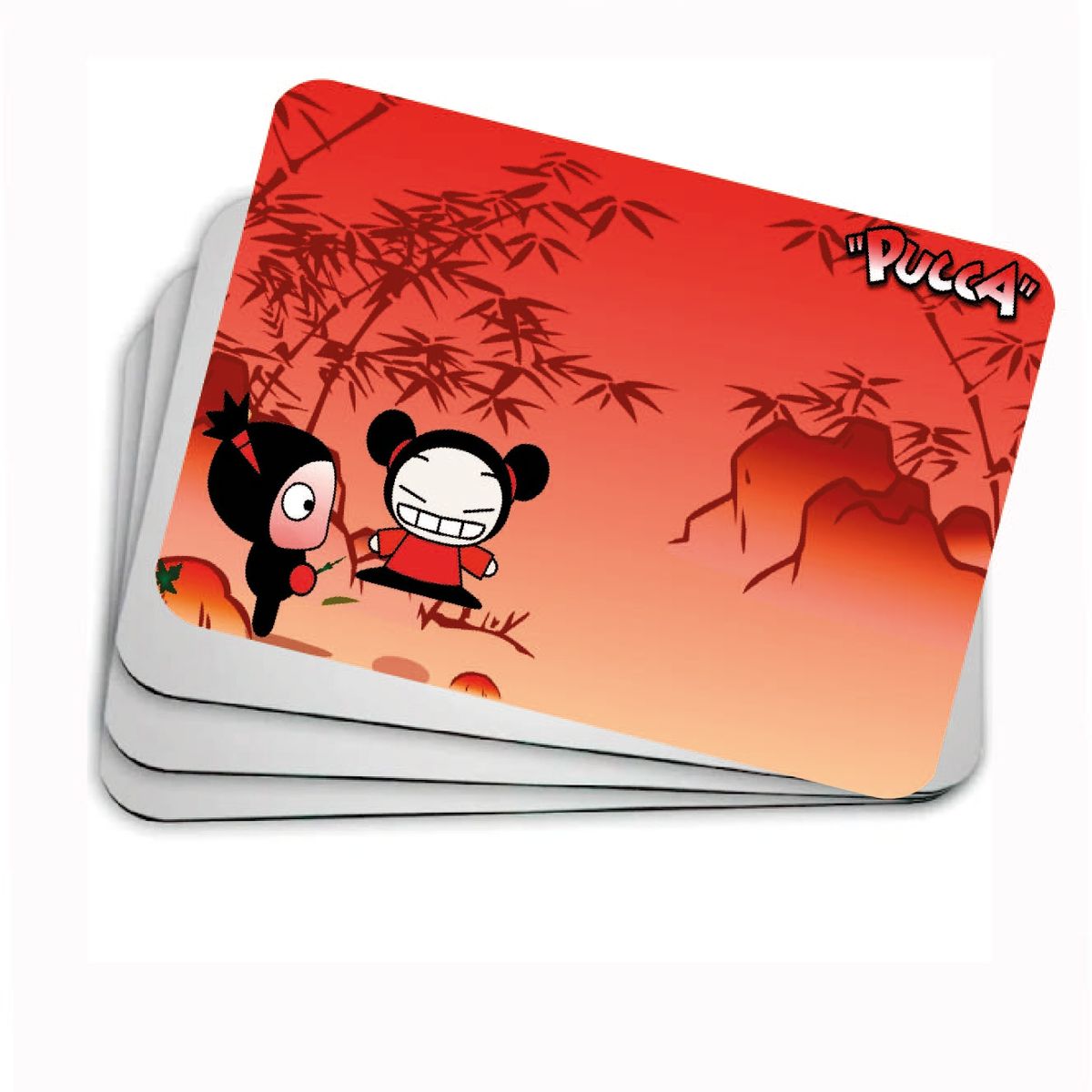GENERICO - Mouse Pad  estampado Pucca y Garu Vintage anime 21 x 17 cm