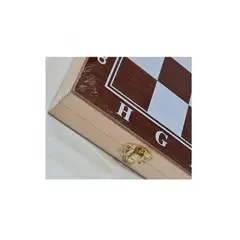 GYMPRO - Ajedrez Backgammon Dama Tablero Madera Fichas Plástico