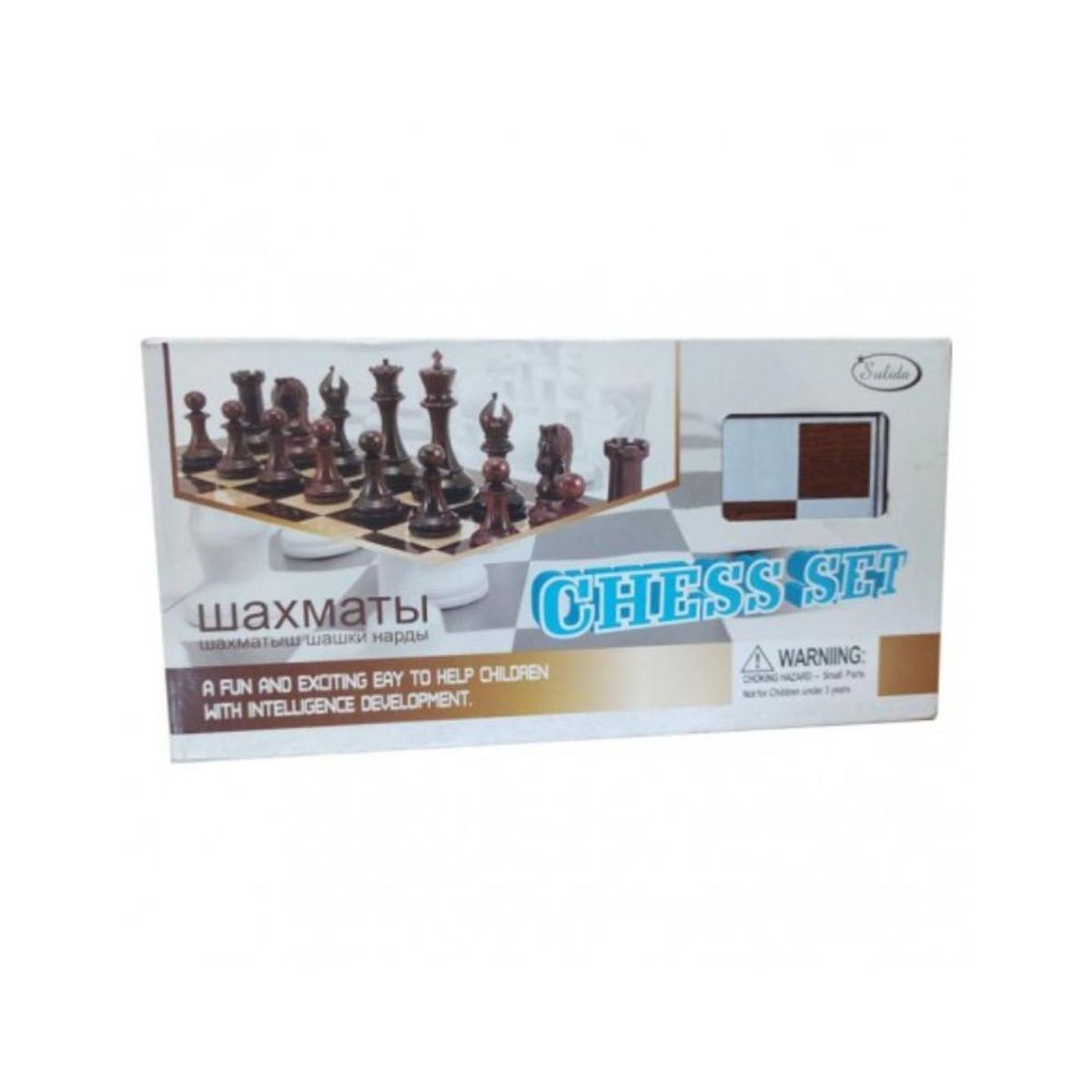 GYMPRO - Ajedrez Backgammon Dama Tablero Madera Fichas Plástico